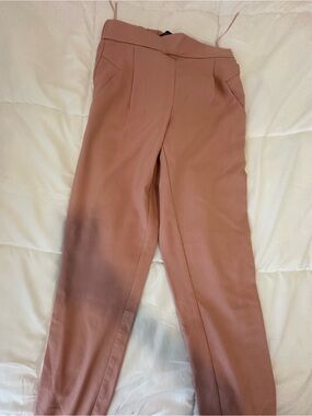 Women's Rose Pink Tailored Pants
